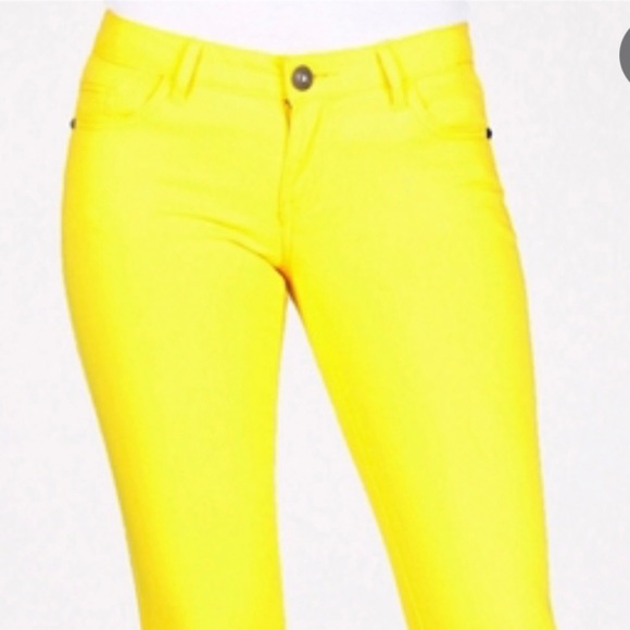 Stylebook Neon Yellow Pants - Picture 2 of 5